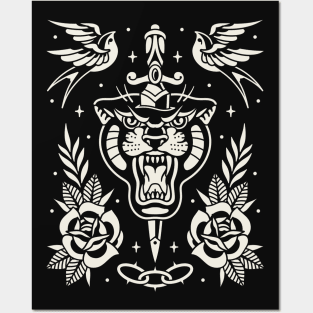 Traditional tattoo flash Posters and Art